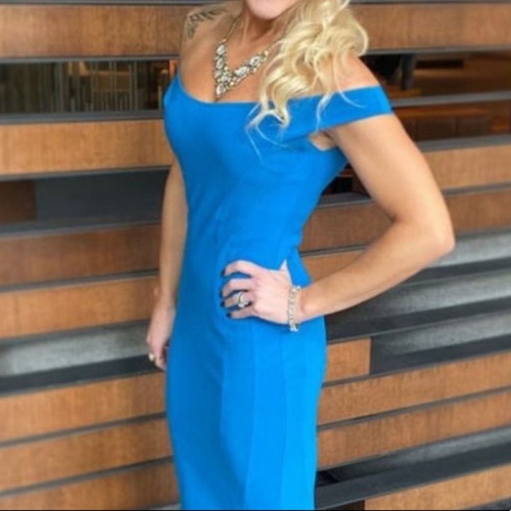 Chiara Boni La Petite Robe Cobalt Maeli Dress Gown 40